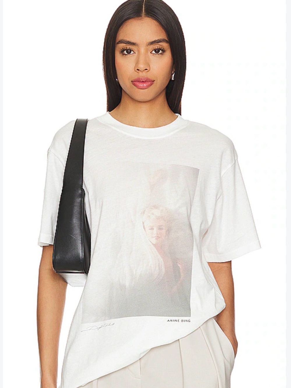 Anine Bing Lili Tee Marilyn Monroe Douglas Kirkland Ivory Graphic Tee M